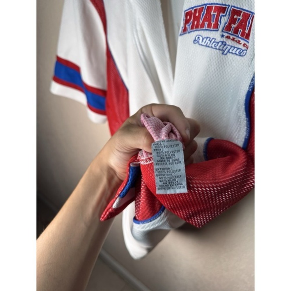 Phat Farm All City Athletiques Red White Blue 1992 Mesh Track Jacket‎ (Men's M) - Picture 8 of 11